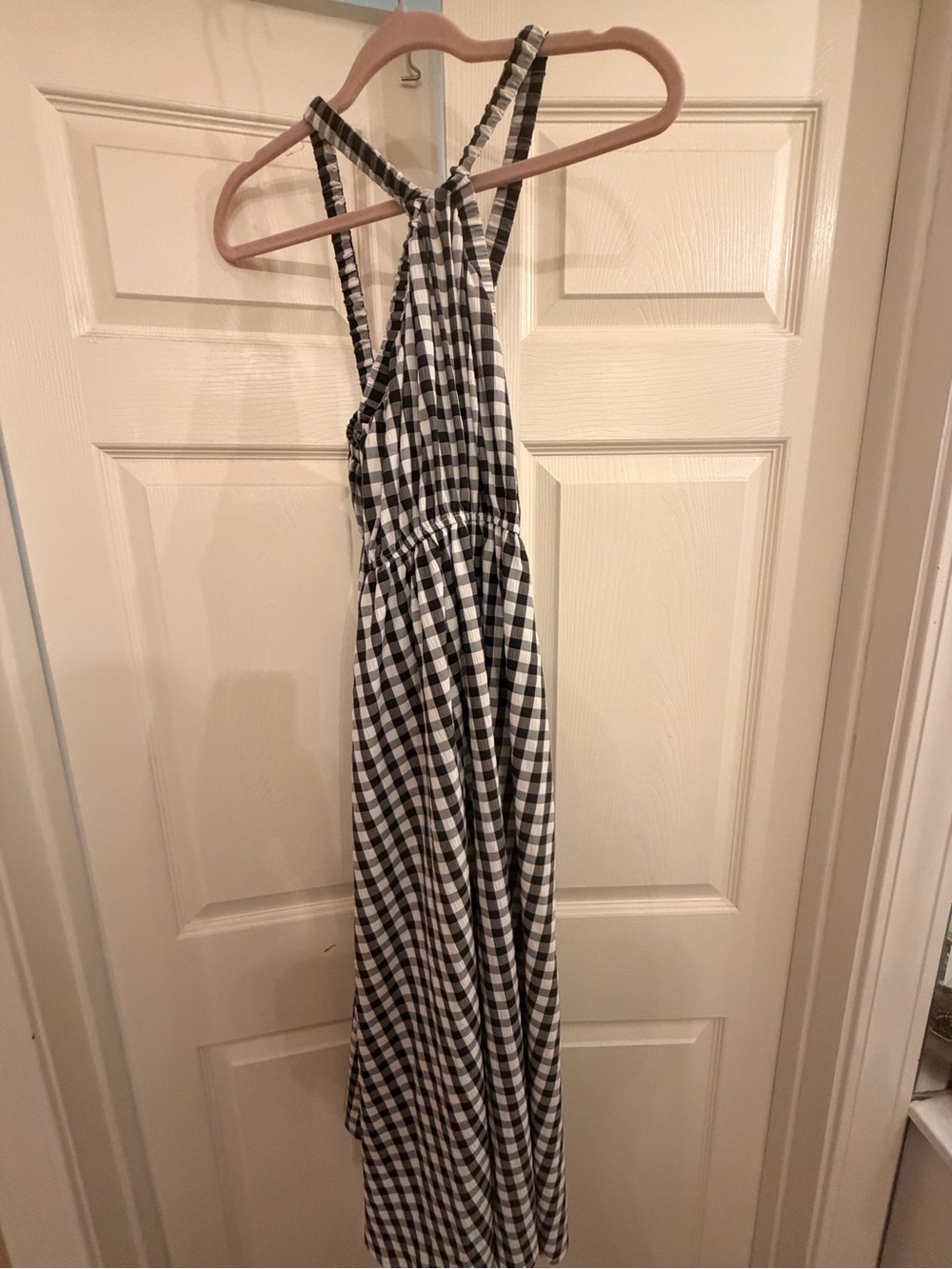 Black & White Gingham Maxi Dress